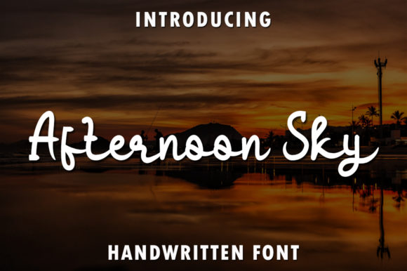 Afternoon Sky: A Handwritten Font for Crafters