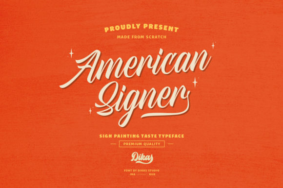 American Signer Font for Handmade Brands