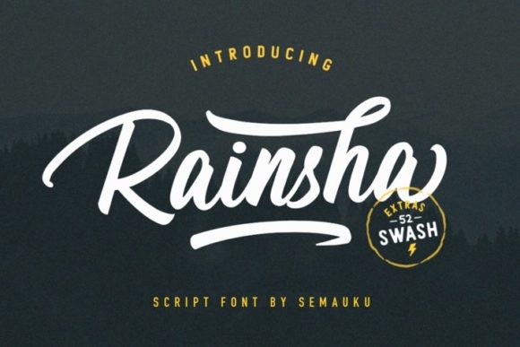 Rainsha: A Bold Script Font for Marketers