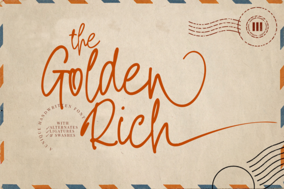 The Golden Rich: A Handwritten Font for Digital Impact